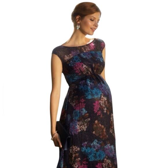 Tiffany Rose Jasmine Natalie Sequin Floral Maxi Long Dress size 4 made England - Picture 4 of 14